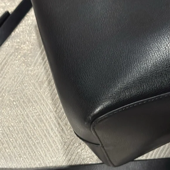 Kate Spade Black Leather Harper Satchel Crossbody Purse - Picture 8 of 16